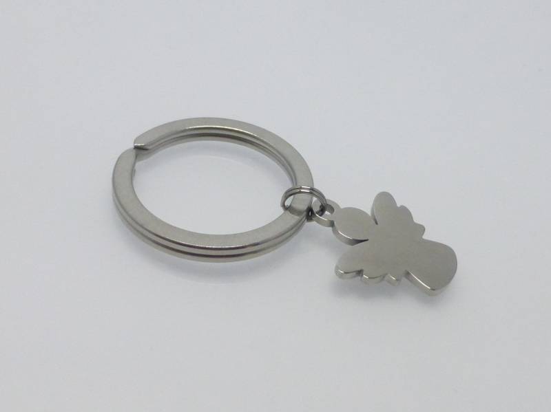 Schlüsselring Schutzengel Edelstahl, Schlüsselanhänger von NettesSchmuckshop