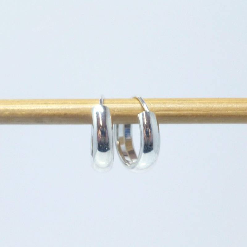 Creolen Silber 925 13x3, 5mm von NettesSchmuckwerk