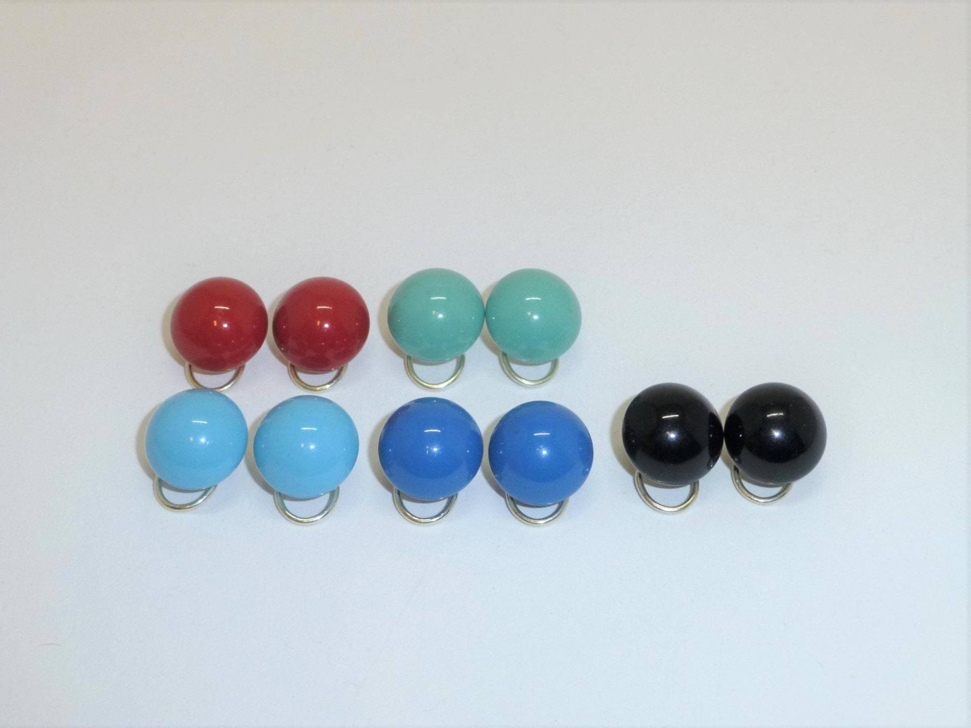 Große Ohrclips Cabochon-Perle 16mm Silber 925 Edelsteinfarben, Runde von NettesSchmuckwerk