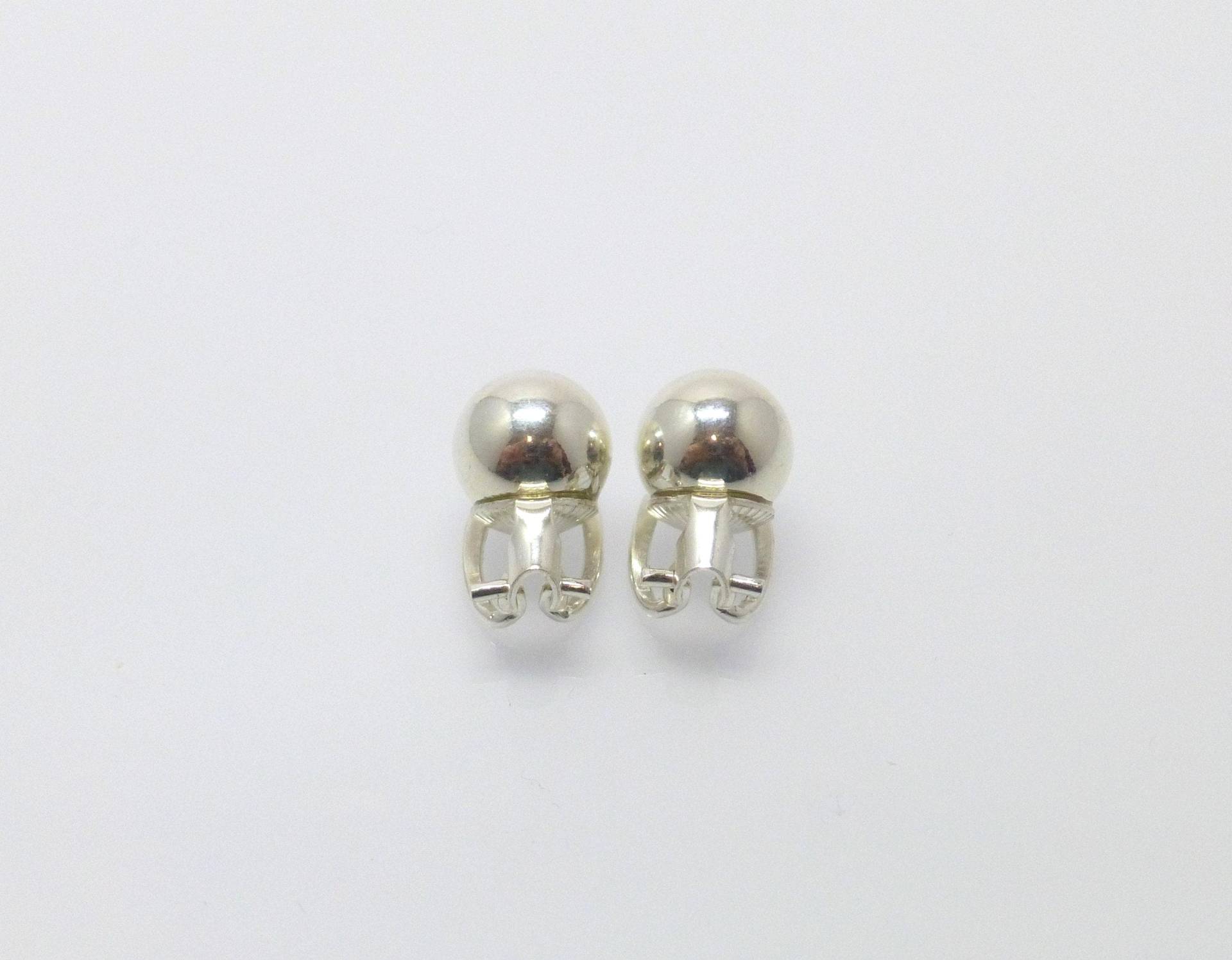 Ohrclips Mit Kugel Sterlingsilber Verschiedene Größen, Silberohrclips von NettesSchmuckwerk