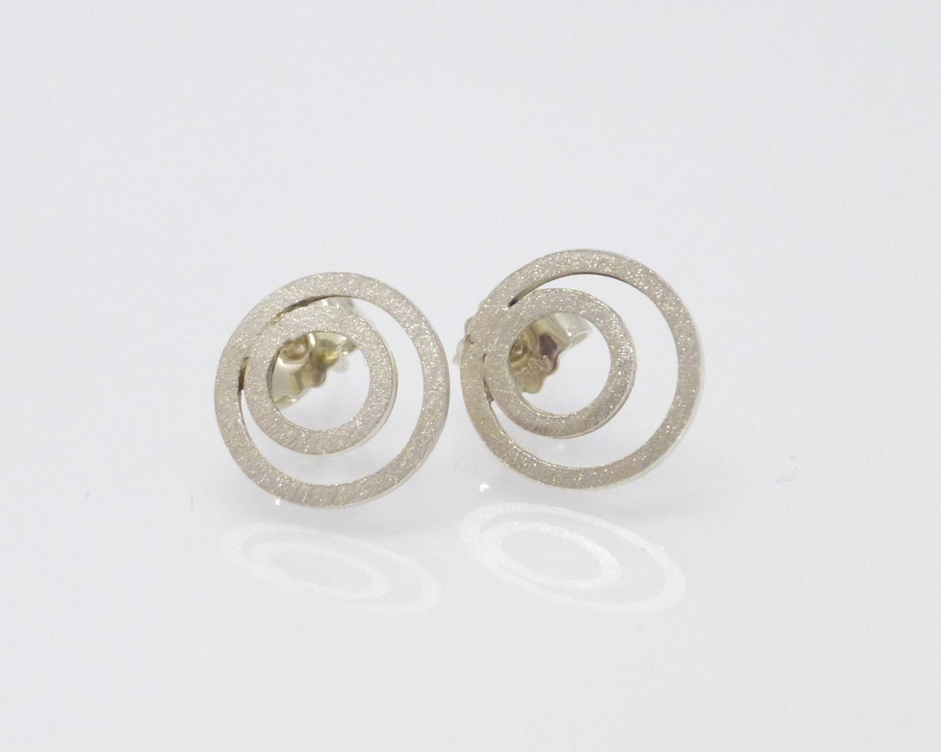 Ohrstecker "Doppelring" Sterlingsilber, Silberohrstecker von NettesSchmuckwerk