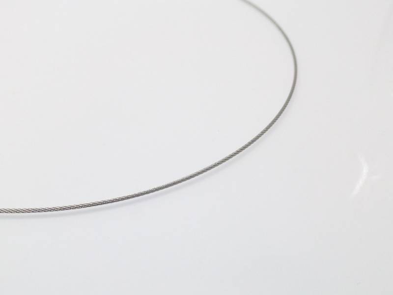 stahlseide-Collier 1-Reihig 1mm Bajonettverschluss, Halsreifen von NettesSchmuckwerk