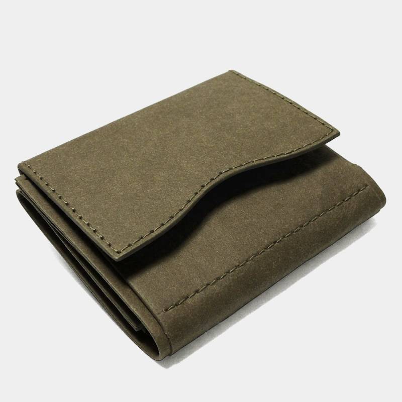 Kompakte, Braune Brieftasche Aus Veganem Material - Trifold Design Münzfach, Geldschein- & Kartenfächer Strapazierfähig Handgemacht von NeueGeneration