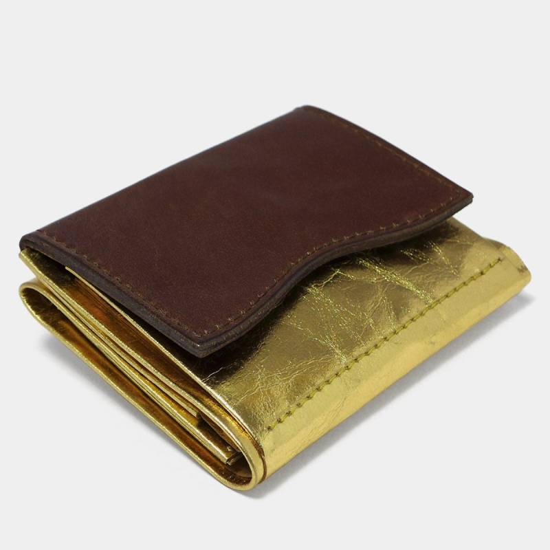 Herrengeldbeutel - Minimal Wallet Gold Fusion 2 Papier & Leder Kompakt, Wasserfest Geschenkidee Für Ihn Modern Neu Ausgefallen von NeueGeneration