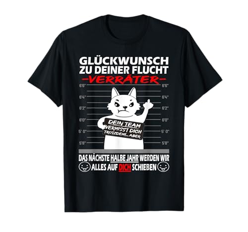 Neuer Job Geschenke & Abschiedsgeschenk Kollegen Glückwunsch zu Deiner Flucht | Neuen Job Katze T-Shirt für Frauen, Schwarz, S Neuer Job Geschenke & Abschiedsgeschenk Kollegen Glückwunsch zu Deiner Flucht | Neuen Job Katze T-Shirt für Frauen, Schwarz, S von Neuer Job Geschenke & Abschiedsgeschenk Kollegen