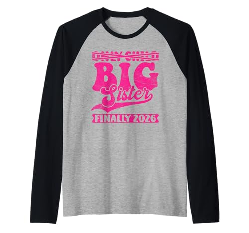 Bald Schwester EINZELKIND ICH WERDE Schwester 2026 Mädchen Raglan von Neues Baby Geschenk Nachwuchs T-Shirt Familie Set