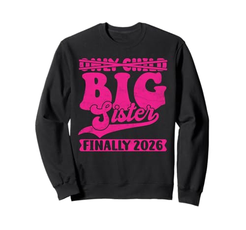 Bald Schwester EINZELKIND ICH WERDE Schwester 2026 Mädchen Sweatshirt von Neues Baby Geschenk Nachwuchs T-Shirt Familie Set
