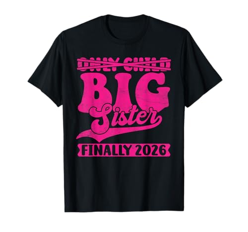 Bald Schwester EINZELKIND ICH WERDE Schwester 2026 Mädchen T-Shirt von Neues Baby Geschenk Nachwuchs T-Shirt Familie Set