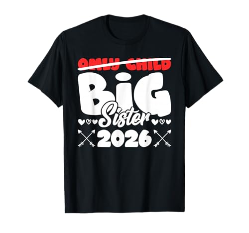 Bald Schwester EINZELKIND ICH WERDE Schwester 2026 Mädchen T-Shirt von Neues Baby Geschenk Nachwuchs T-Shirt Familie Set
