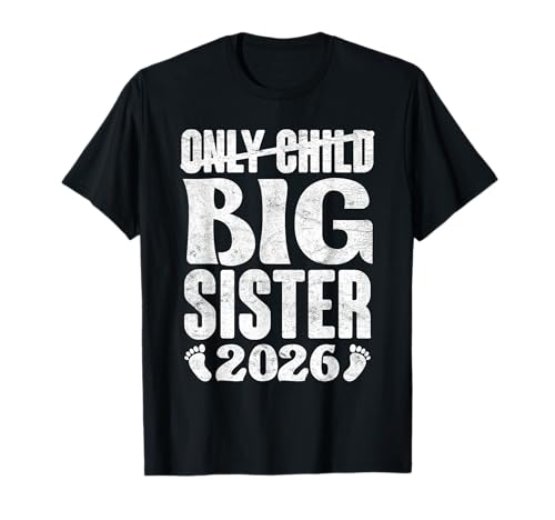 Bald Schwester EINZELKIND ICH WERDE Schwester 2026 Mädchen T-Shirt von Neues Baby Geschenk Nachwuchs T-Shirt Familie Set