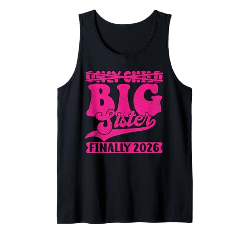Bald Schwester EINZELKIND ICH WERDE Schwester 2026 Mädchen Tank Top von Neues Baby Geschenk Nachwuchs T-Shirt Familie Set