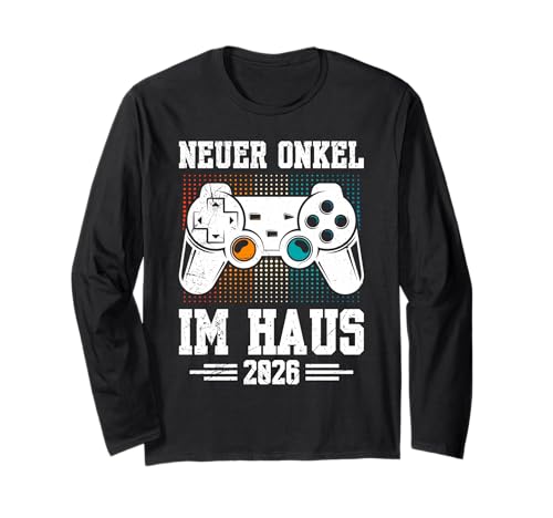 Familie Set New Uncle ON The Block 2026 LUSTIG Neues Baby Langarmshirt von Neues Baby Geschenk Nachwuchs T-Shirt Familie Set