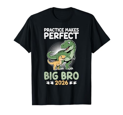 Familie Set Practice Makes Perfect Big BRO 2026 Neues Baby T-Shirt von Neues Baby Geschenk Nachwuchs T-Shirt Familie Set