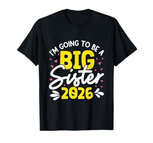 Neues Baby Big SIS 2026 Nachwuchs Lustiges Schwestern T-Shirt von Neues Baby Geschenk Nachwuchs T-Shirt Familie Set