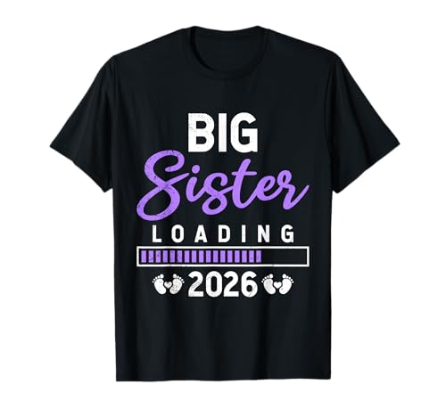 Neues Baby Big SIS Loading 2026 Lustiges Schwestern T-Shirt von Neues Baby Geschenk Nachwuchs T-Shirt Familie Set