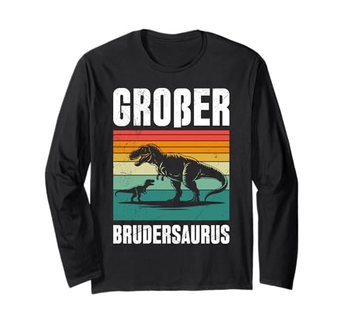 Neues Baby GROSSER BRUDERSAURUS Lustiges Brüder Langarmshirt von Neues Baby Geschenk Nachwuchs T-Shirt Familie Set