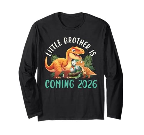 Neues Baby Little Brother is Coming 2026 Lustig Brüder Langarmshirt von Neues Baby Geschenk Nachwuchs T-Shirt Familie Set