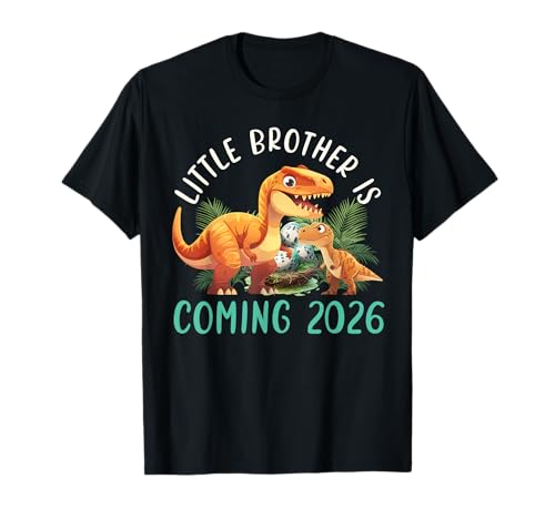 Neues Baby Little Brother is Coming 2026 Lustig Brüder T-Shirt von Neues Baby Geschenk Nachwuchs T-Shirt Familie Set