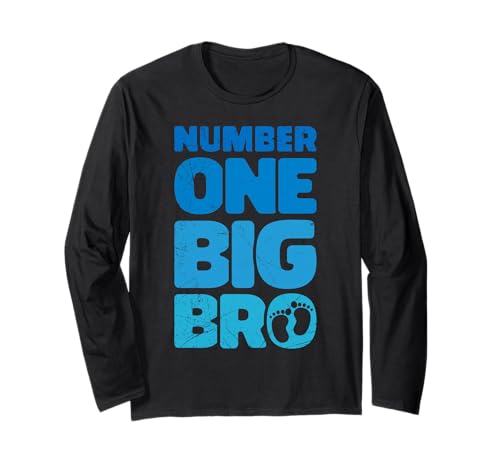 Neues Baby Number ONE Big BRO Lustiges Brüder Langarmshirt von Neues Baby Geschenk Nachwuchs T-Shirt Familie Set