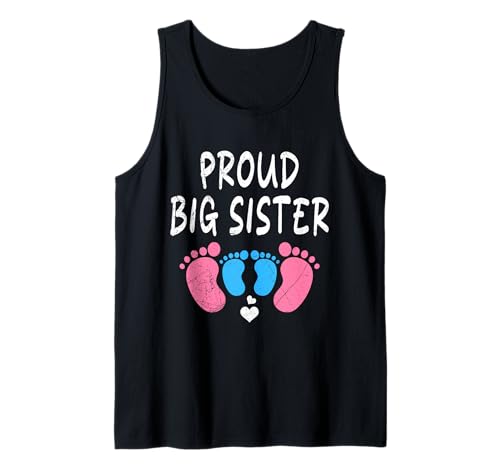 Neues Baby STOLZE Schwester Lustiges Geschwister Tank Top von Neues Baby Geschenk Nachwuchs T-Shirt Familie Set