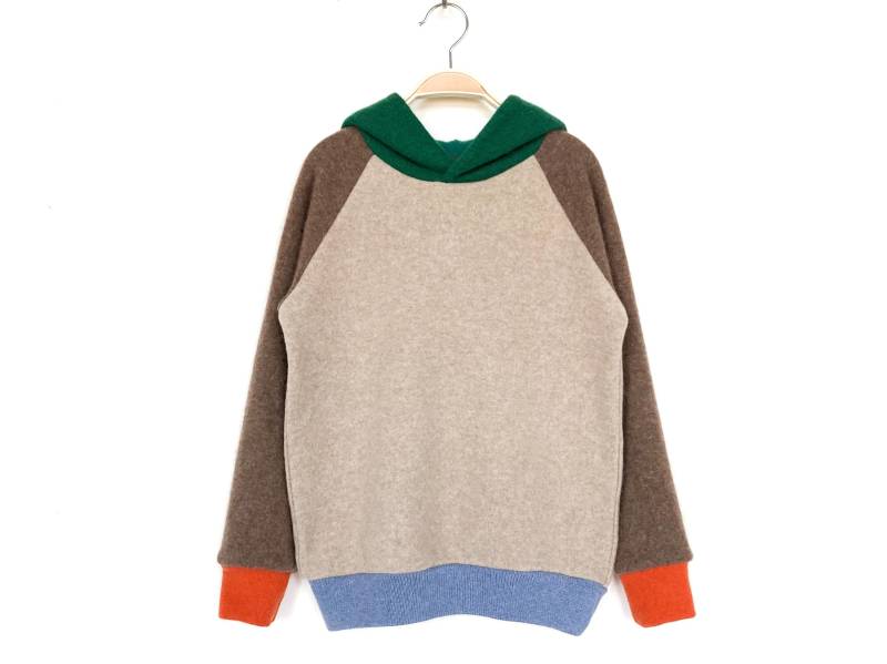 Kapuzenpullover 100% Kaschmir Größe 134 in Farbvarianten - Upcycling Kaschmirpullover Für Kinder Kaschmirhoodie Bunter Wollpullover von NeuesAusAltemGewand
