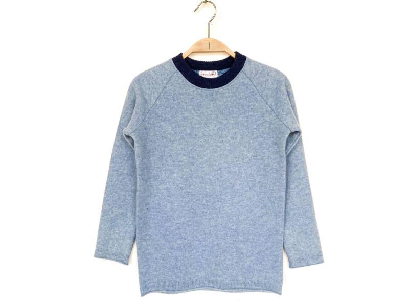 Kaschmirfleecepullover 122/128 Hellblau/Upcycling Kinderpullover 100% Kaschmir Warmes Kaschmirlongsleeve Für Kinder Kaschmirpulli von NeuesAusAltemGewand