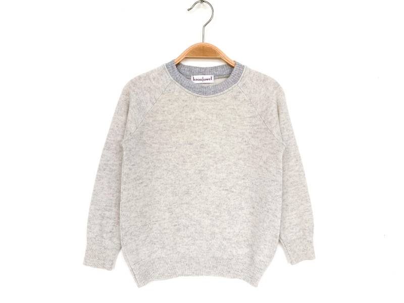 Kinderpullover Größe 104/110 Grau 100% Kaschmir/Upcycling Kaschmirpullover Kaschmirlongsleeve Neutral Basicpullover Für Kinder von NeuesAusAltemGewand