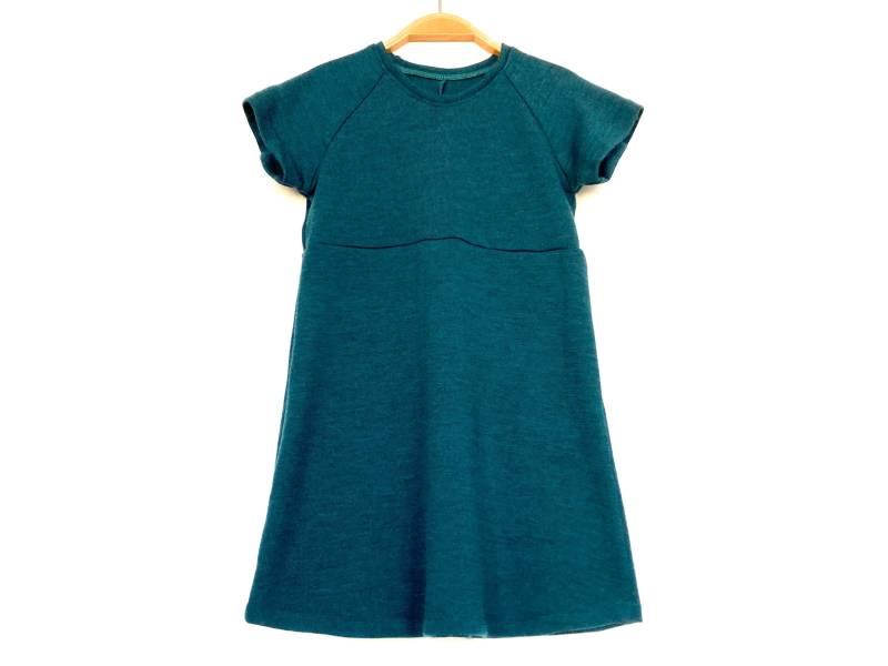 Wollkleider Größe 110 Kurzärmlig Braun Petrol Rot 100% Merinowolle/Upcycling Strickkleider Uni Merinokleid Für Mädchen 6 Jahre Unikat von NeuesAusAltemGewand