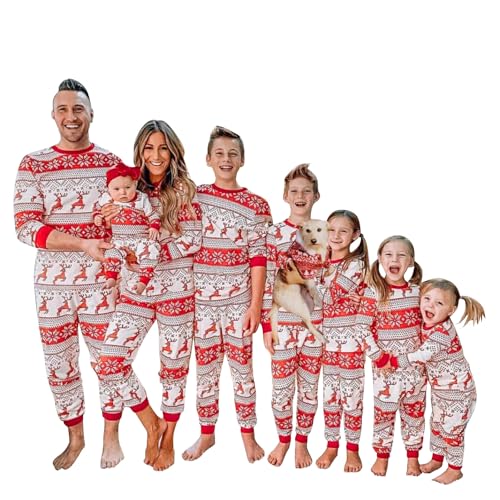 Neufigr Weihnachtspyjama Familie Set,Weihnachts Pyjama,Weihnachten Schlafanzug,Matching Christmas Pyjamas,Weihnachtspyjama für Herren (XL,PJs- 01) von Neufigr