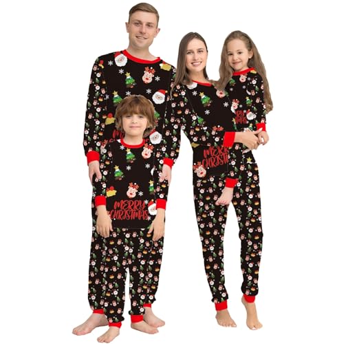 Neufigr Weihnachts Pyjama Set,Familie Weihnachtspyjama,Matching Christmas Couple Pyjamas,Weihnachten Schlafanzug für Kinder (12 Jahre,PJs- 14) von Neufigr