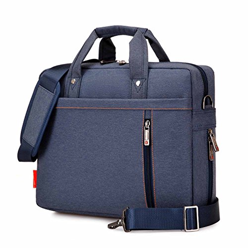 Neuleben Laptoptasche Notebooktasche für 17.3 Zoll Laptop Notebook Wasserdicht Erweiterbar Aktentasche Schultertasche Damen Herren (Blau) von Neuleben
