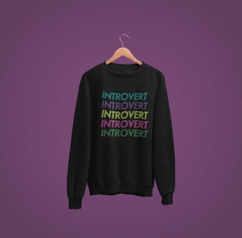 Introvertiertes Sweatshirt - Introvertierte Wörter Retro Unisex Pullover von Neurocreative