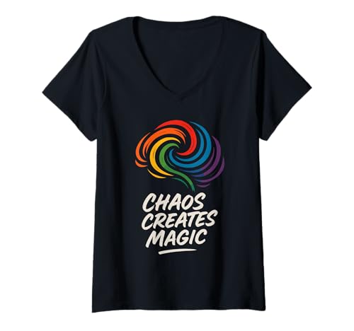 Damen Neurodivergent Pride ADHS Autismus Akzeptanz anderes Geschenk T-Shirt mit V-Ausschnitt Damen Neurodivergent Pride ADHS Autismus Akzeptanz anderes Geschenk T-Shirt mit V-Ausschnitt von Neurodiversity Club Mental Health Pride Brain