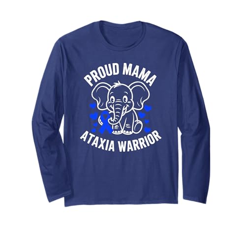 Stolze Mama Ataxia Krieger Elefant Bewusstsein für Frauen Langarmshirt von Neurological Ataxia Awareness Mom Advocate