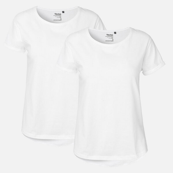 Doppelpack Neutral® Ladies Roll Up Sleeve T-Shirt von Neutral®