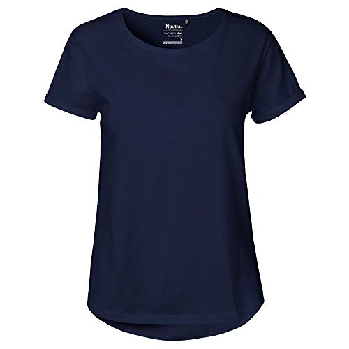 Ladies Roll Up Sleeve T-Shirt, Größe:M, Farbe:Navy von Neutral