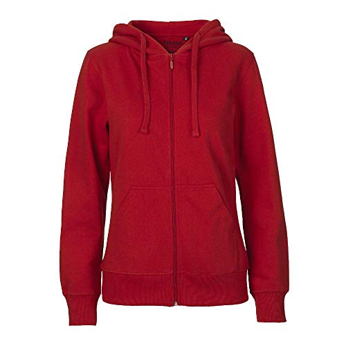 Neutral Damen Kapuzensweatjacke 'Zip Hoodie' aus 100% Bio- und Fairtrade-Baumwolle | Nachhaltig, Bequem und Vielseitig | Perfekt für Freizeit und Alltag | Rot, XXL von Neutral