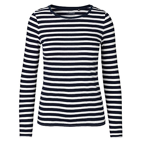 Neutral - Damen Longsleeve / White/Navy (Striped), L von Neutral