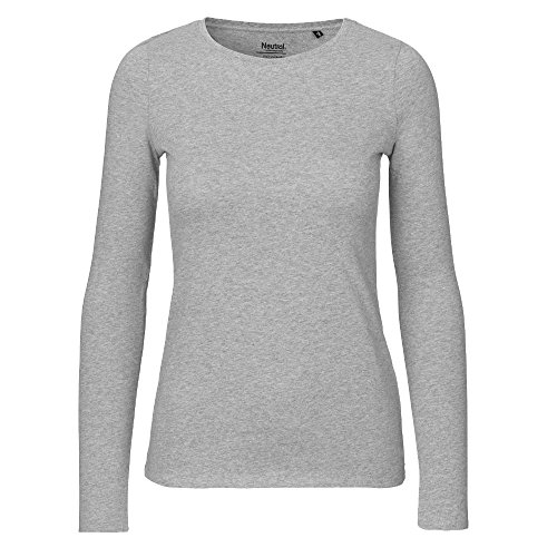 Neutral Damen Longsleeve aus 100% Bio- und Fairtrade-Baumwolle | Nachhaltig, Bequem und Vielseitig | Perfekt für Freizeit und Alltag | Grau, M von Neutral