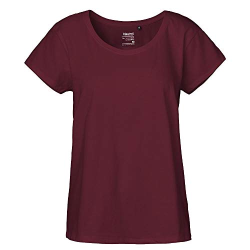 Neutral - Damen Loose Fit T-Shirt/Bordeaux, M von Neutral