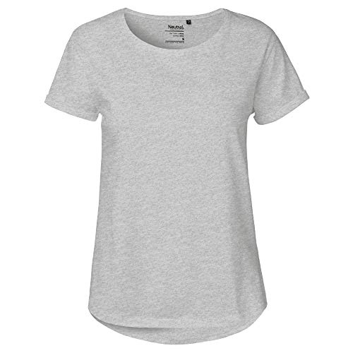 Neutral - Damen Roll-Up-Sleeve T-Shirt/Sports Grey, XXL von Neutral