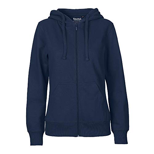 Neutral Damen Kapuzensweatjacke 'Zip Hoodie' aus 100% Bio- und Fairtrade-Baumwolle | Nachhaltig, Bequem und Vielseitig | Perfekt für Freizeit und Alltag | Navy, XL von Neutral