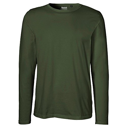 Neutral - Herren Longsleeve/Military, 3XL von Neutral