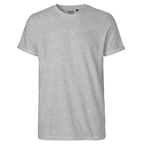 Neutral - Herren Roll-Up-Sleeve T-Shirt/Sports Grey, XL von Neutral