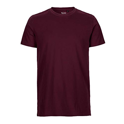 Neutral - Herren T-Shirt 'Fitted' / Bordeaux, 3XL von Neutral