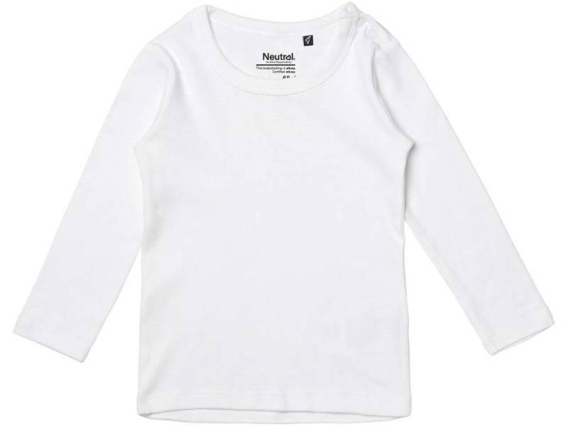 Neutral Kurzarmbody Neutral Bio-Baby-Langarmshirt mit Metalldruckknopf von Neutral