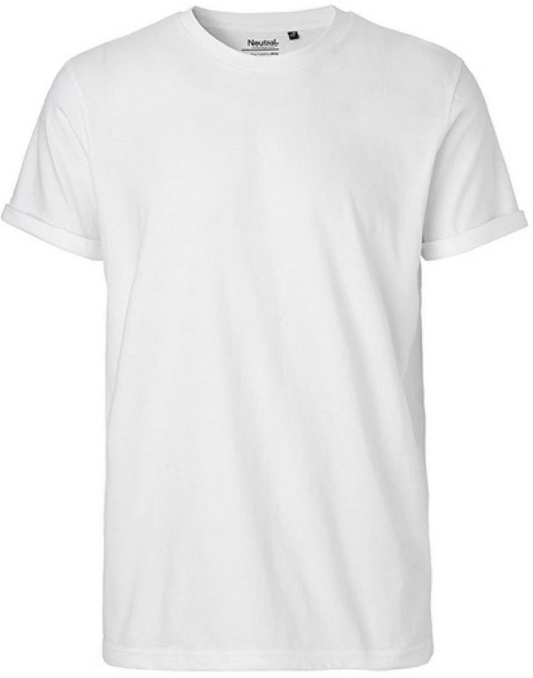 Neutral Rundhalsshirt Herren Roll Up Sleeve T-Shirt / 100% Fairtrade Baumwolle von Neutral