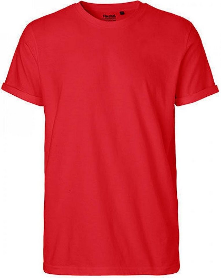 Neutral Rundhalsshirt Herren Roll Up Sleeve T-Shirt / 100% Fairtrade Baumwolle von Neutral