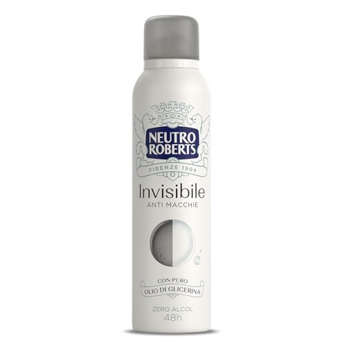 Neutro Roberts, Invisible Deodorant Spray, Zero Alkohol, keine Flecken, mit reinem Glycerinöl, Deodorant für Damen und Herren, dermatologisch getestet, 150 ml, 48h von Neutro Roberts