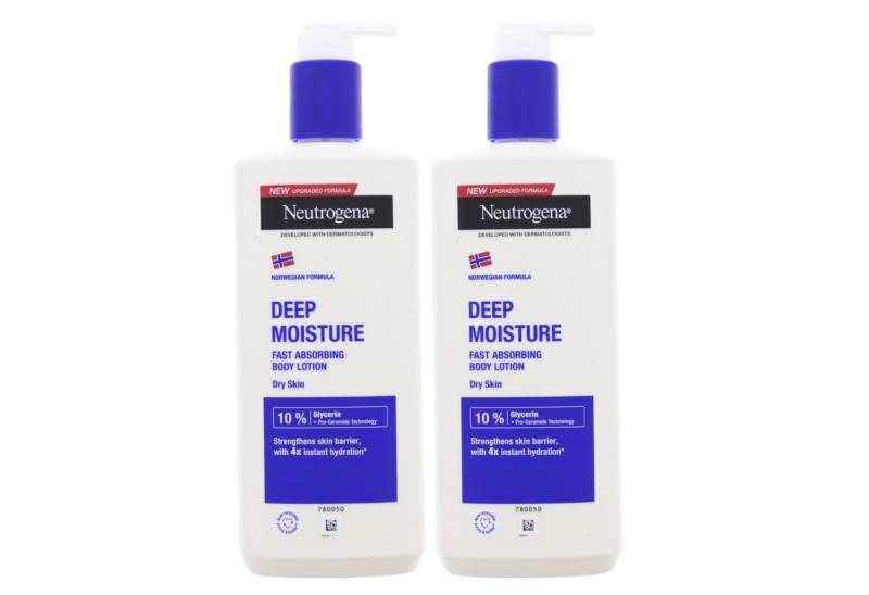Neutrogena Bodylotion 2 x Neutrogena Deep Moisture Bodylotion Norwegische Formel für trocken von Neutrogena